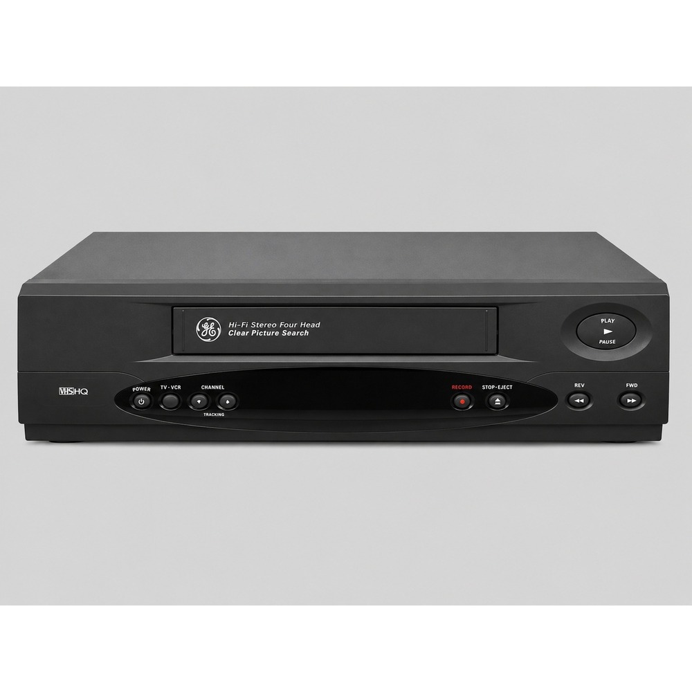 GE‎ VG4271 VHS VCR Player Hi-Fi Stereo Four Head with Remote Black 1999 Japan